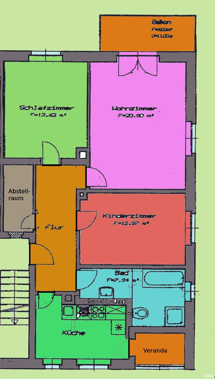 Dresden Laubegast, freundliche 3 Zimmer Wohnung m